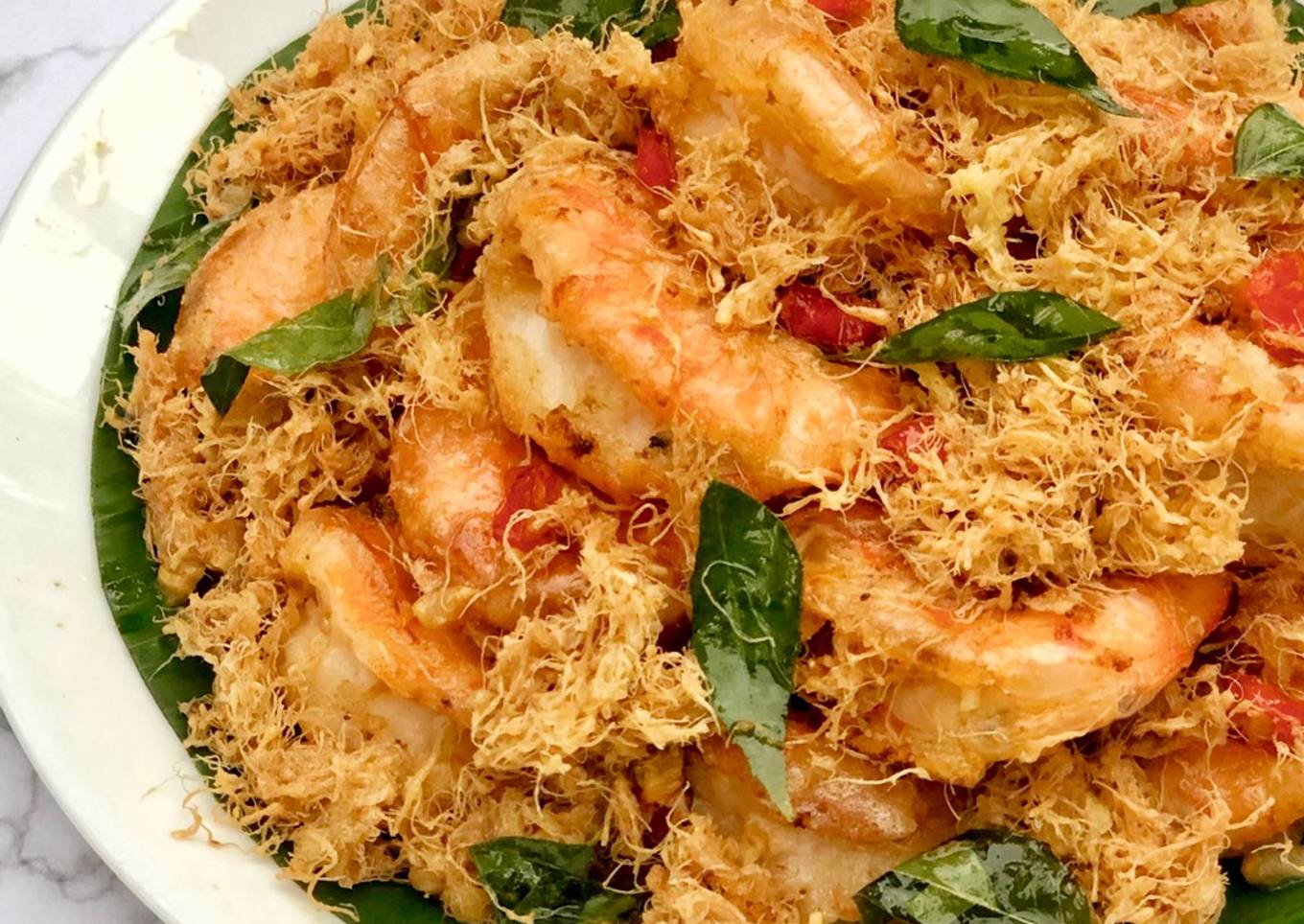 Udang Goreng Butter Bersarang