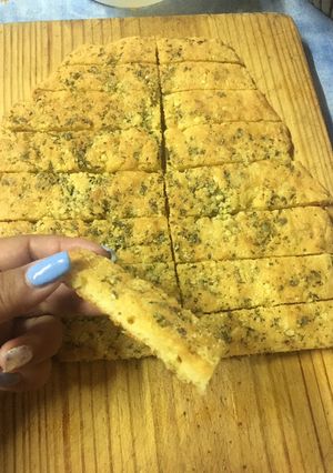 Una foto de Pan de ajo keto (cetogénico)