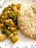 Potato corn capsicum curry