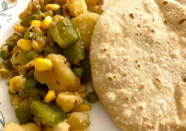 The Simple and Healthy Potato corn capsicum curry