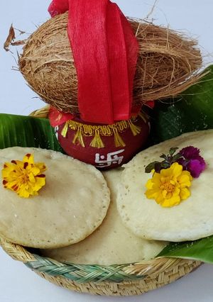 नारियल और चावल के पैनकेक रेसिपी मुख्य फोटो