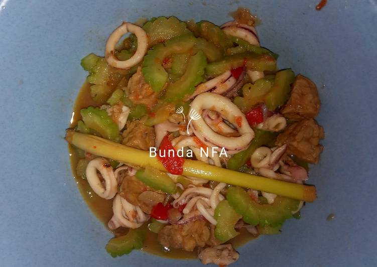 Tumis cumi pare tempe