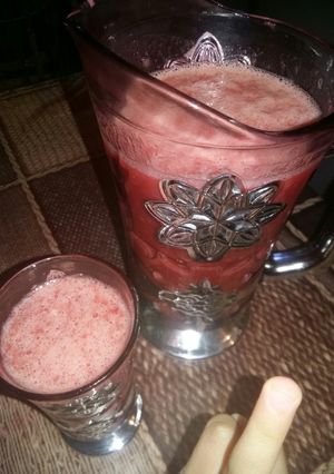 صورة لوصفة عصير الفراولة