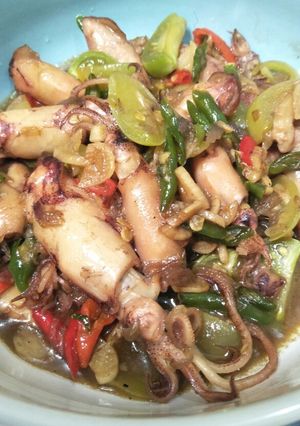 Foto resep Cumi Asin Cabai Ijo
