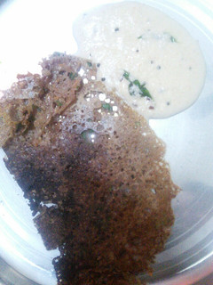 A picture of Raagi dosa.