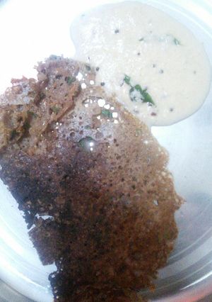 A picture of Raagi dosa.