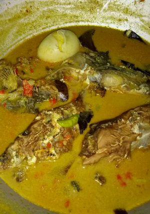 Foto resep Gulai kepala ikan asap pedas