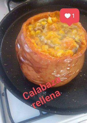 Una foto de Calabaza rellena