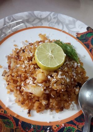 A picture of Chinese potato poha.