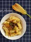 Pasta con fiori di zucca