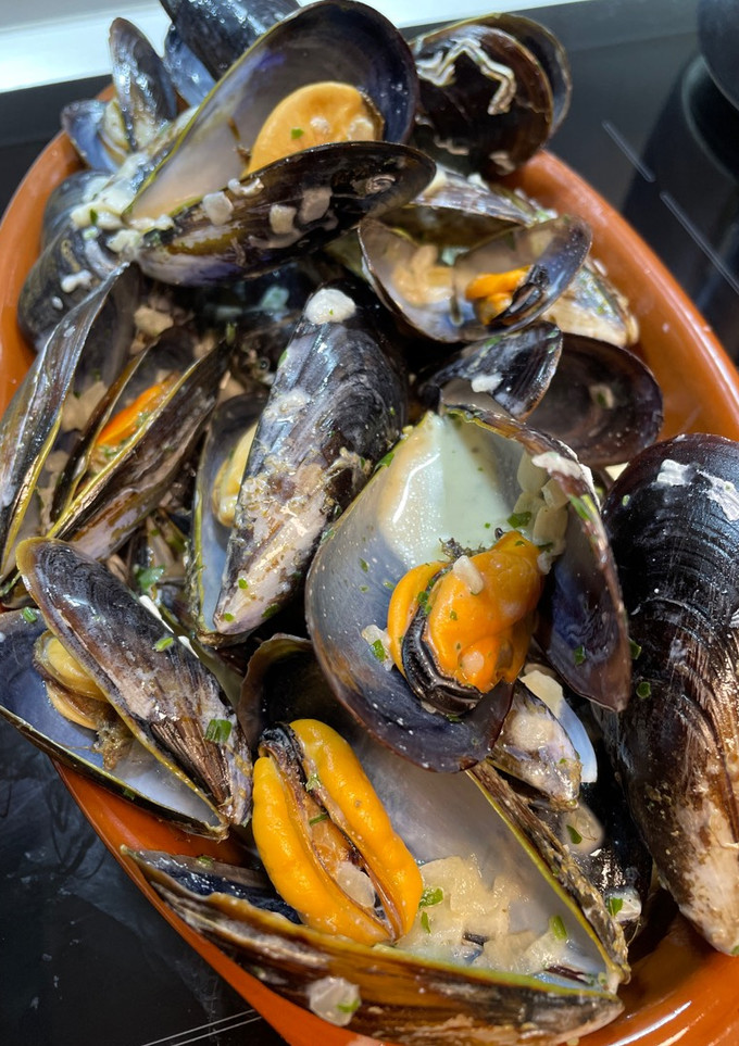 Una foto de Mejillones a la normanda