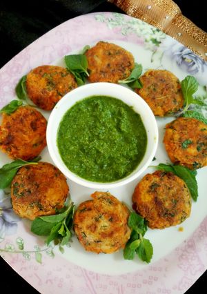 A picture of Yam kabab.