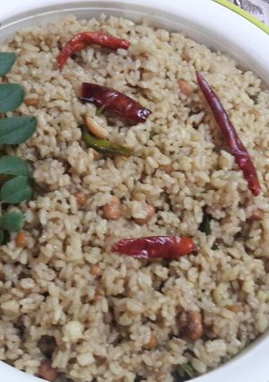 A picture of Katta chaval (Andhra dish).