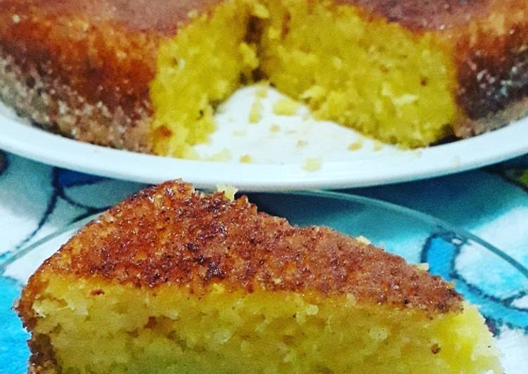 Bolo de milho caramelizado