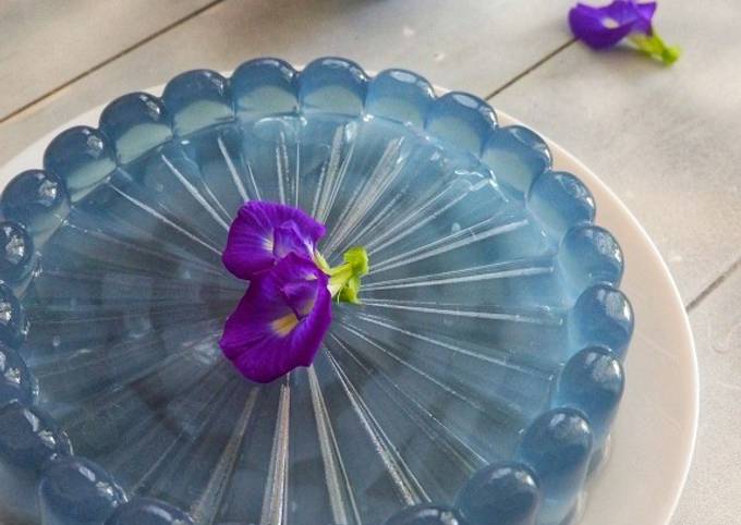 Menu Buka Puasa Sehat Puding Jelly Bunga Telang