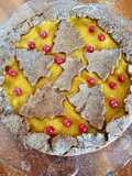 Crostata pan di zenzero con composta di arance e mele