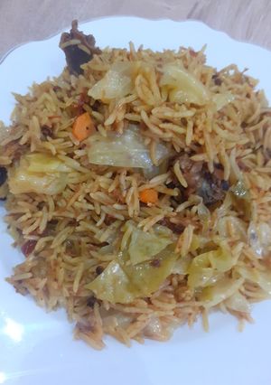 A picture of Garlic Jollof Rice.