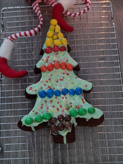 Una foto de Brownie de Navidad sin gluten