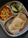 Sama ki Poori with Tari wale Aloo