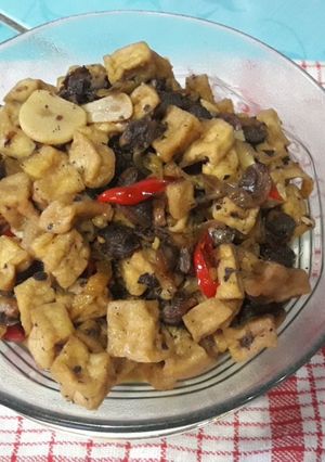 Foto resep Oseng kerang tahu manis