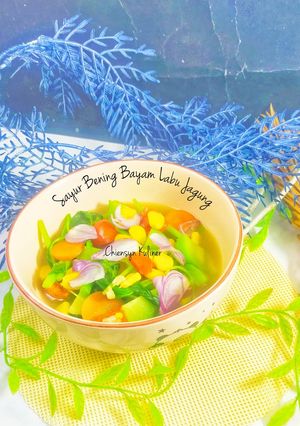 Foto resep Sayur Bening Bayam Labu Jagung
