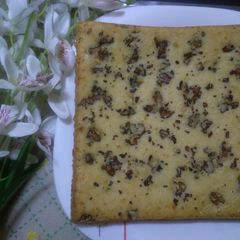A picture of Walnut Mawa Cake.