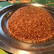 Dôme de riz rouge aux baies, raisins et jus de prunes