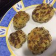 Hamburguesas de berenjena con carne de soya y panko