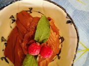 Una foto de postre tofu vegano