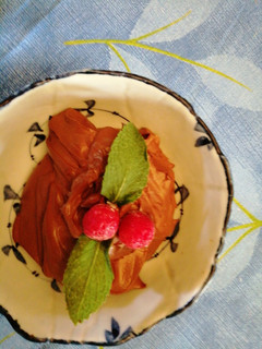 Una foto de Mousse de chocolate vegano