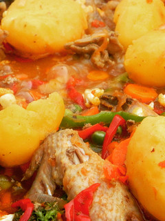 A picture of Chicken veggies soup.