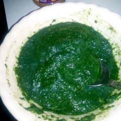 A picture of Spinach puree.