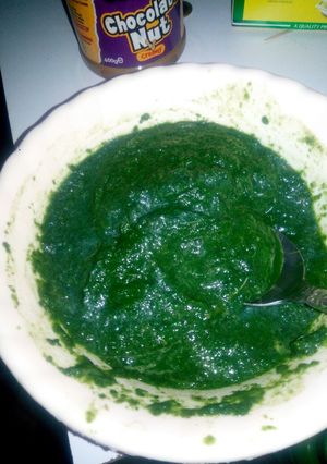A picture of Spinach puree.