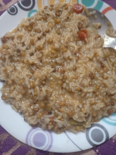 A picture of Moong dall khichdi.