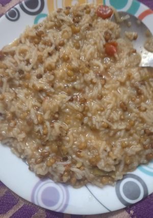 A picture of Moong dall khichdi.