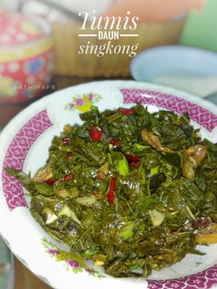 Foto resep Tumis Daun Singkong