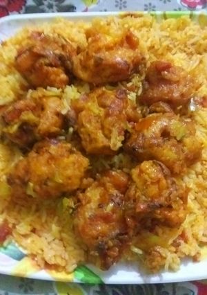 मंचूरियन बिरयानी (manchurian biryani recipe in Hindi) रेसिपी मुख्य फोटो