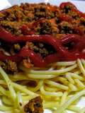 ESPAGUETTIS🍝Con Carne Guisada...!