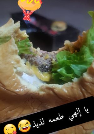 صورة لوصفة برجر لحم 🤤🤤