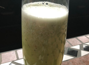 Una foto de Agua de tuna con chía