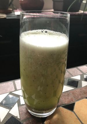 Una foto de Agua de tuna con chía