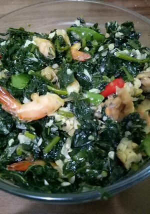 Foto resep Oseng daun pepaya jepang lombok hijau