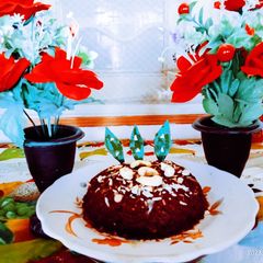 A picture of Delicious tasty spongy Chocolate cake.