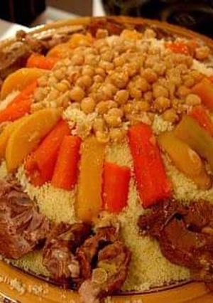 A picture of Algerian Couscous.