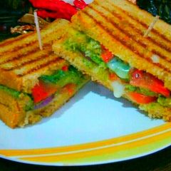 A picture of Veg cheese grill sandwich.