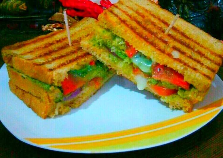 Recipe of Homemade Veg cheese grill sandwich