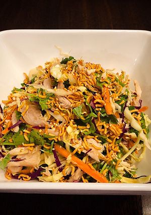 A picture of Asian Cabbage Chicken Salad with Sprinkle Noodle.