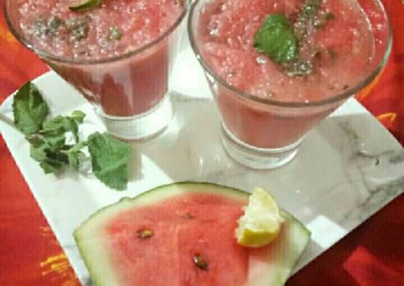 Easiest Way to Make Homemade Mint watermelon mojito