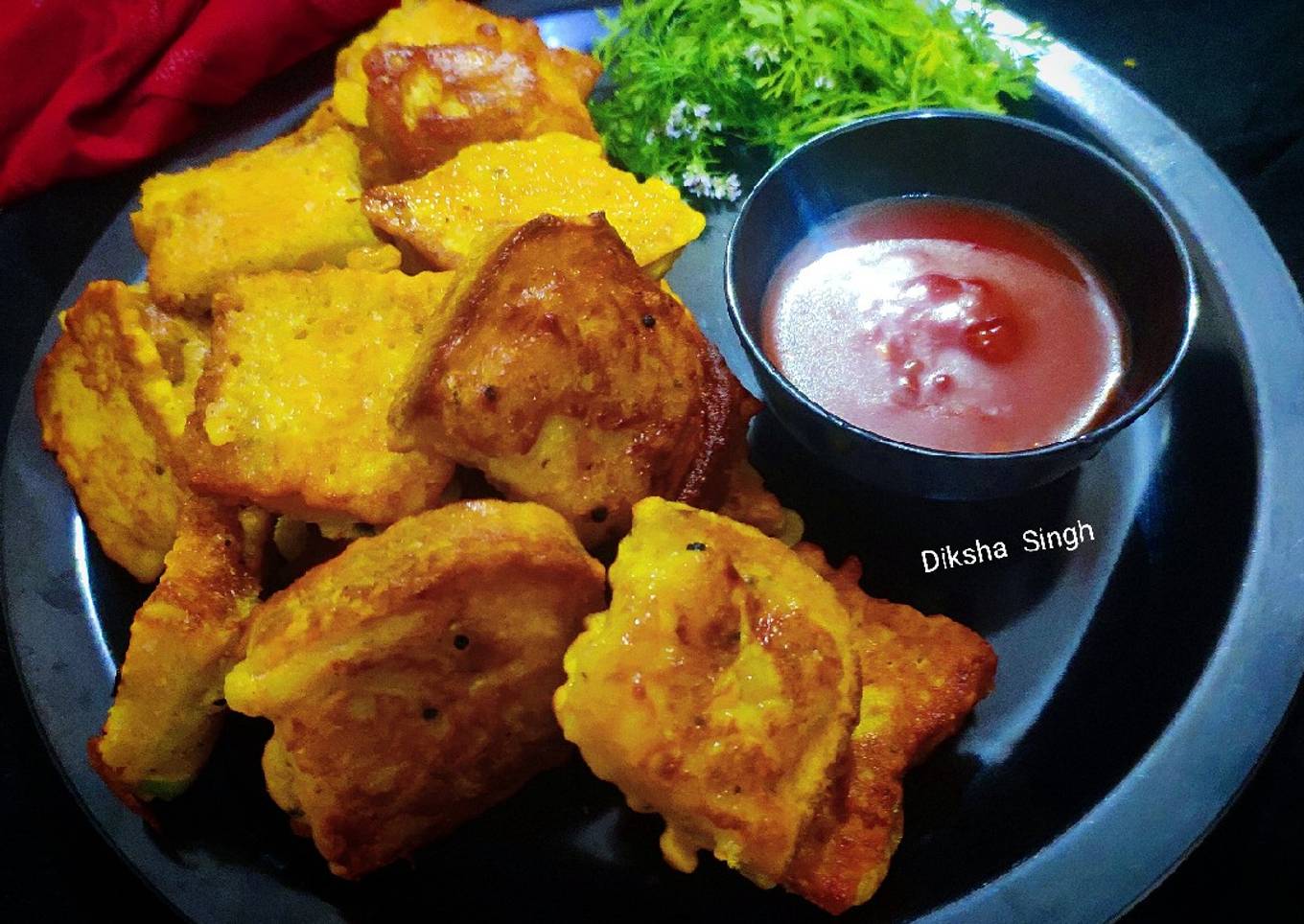 Stuffing Besan Bread Toast