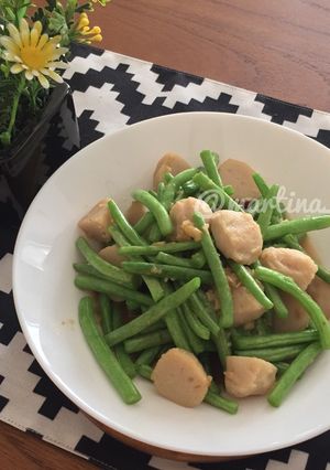 Foto resep Buncis Cah Bakso Ikan Simple